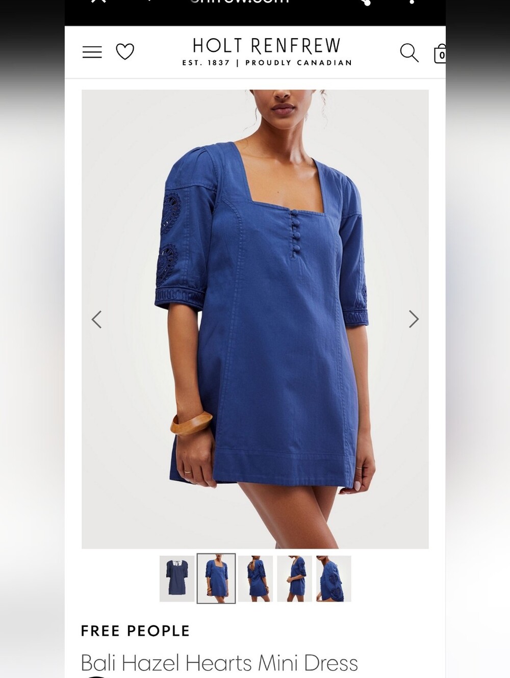 2. NWT Free People $268 Bali Hazel Hearts Mini Dress